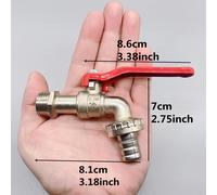 TEMU Grifo de agua para exteriores 1/2, anti-robo, anti-congelación, para lavadora, jardín, patio, conexión de tubería de agua, grifo de aleación de con boquilla de 3/4