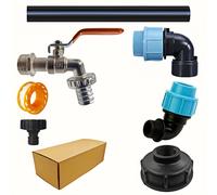 TEMU Grifo de cuello de IBC de de 3/4 de , válvula de cierre S60 X 6, adaptador IBC de 3/4 de para un llenado conveniente del regadera, adicionales para IBC para de , barril de agua, contenedor IBC