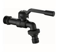 TEMU Grifo de jardín de latón resistente a las heladas para exterior - Grifo de pared de 1/2", manija cruzada de 4 vías, revestimiento de resistencia, para todo tipo de