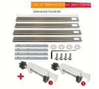 TEMU guía ajustable de aluminio para máquina de recortar | Soporte guía auxiliar de respaldo de 400/500 mm, guía de grabado de ranura de fresado para herramienta de carpintería, Marca: CCIEAO