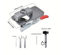 TEMU Guía de Perforación para Carpintería, Localizador, Abridor de Agujeros , Plantilla para Perforación de Bisagras, Máquina de Perforación para Puertas y Gabinetes