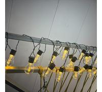 TEMU Guirnalda de luces solares LED para exteriores, tipo Edison, para jardín, colgantes, decorativas, estilo Halloween