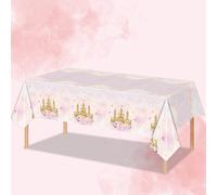 TEMU Halloween, Navidad, 1 mantel rosa para de , mantel para de de princesa, artículos para fiestas, decoración navideña, mantel rectangular de 54 x 108 pulgadas
