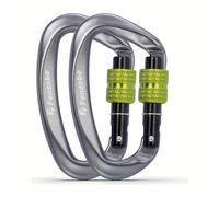 TEMU Hebilla de puerta con tornillo de bloqueo de D de aleación de aluminio para exteriores, ideal para camping, mochilas, correas para perros, llaveros (paquete de 2) - No para actividades peligrosas