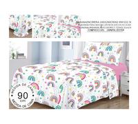 TEMU hermoso juego de sábanas de con diseño de es ideal para cualquier temporada y con fundas de almohada, una sábana encimera y una sábana ajustable, para camas de 90 cm y 105 cm.
