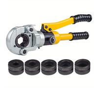 TEMU Herramienta de crimpado hidráulico para tubos de 16-32mm², abrazadera de presión para tuberías de aluminio y plástico con moldes de 16, 20, 25, 26 y 32 mm²