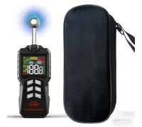 TEMU Higrómetros sin Aguja para Paredes y Suelos, Sensores Esféricos, Indicadores LED y Pantallas LCD, Alarmas Ajustables, Linternas , Detectores de Humedad para Hogar, Caravanas, Madera, y Sótanos