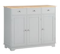 TEMU HOMCOM Aparador de Cocina Cajones y Estantes Ajustables Mueble Auxiliar de Almacenaje para Comedor Salón Estilo Moderno Antivuelco 101x40x85 cm