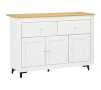 TEMU HOMCOM Aparador de Cocina Mueble Auxiliar de Cocina Mueble de TV con 2 Cajones y Estante Ajustable para Comedor Salon 117x35x80 cm