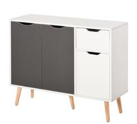 TEMU HOMCOM Aparador Moderno Aparador para Salon Puertas y Cajon Mueble Auxiliar para Salon Cocina Dormitorio 90x30x72 cm y