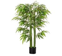 TEMU HOMCOM Bambu Artificial 140 cm con y Cañas Realistas Arbol Sintético Interior para Decoracion Oficina Exterior Verde