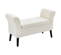 TEMU HOMCOM Baul de Almacenaje para Dormitorio de Almacenamiento con Abatible Reposabrazos y Patas de Madera para Salon 111.5x41x65 cm