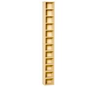 TEMU HOMCOM Estantería Columna Armario de Almacenamiento CD 12 Compartimentos 21L x 20W x 175H cm de capacidad Máx. 204 CD color