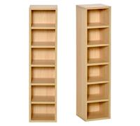TEMU HOMCOM Juego de 2 estantes columna, gabinete para almacenamiento de CD y DVD, compartimentos, 21L x 19W x 88H cm, capacidad 160 CD, color