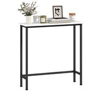 TEMU HOMCOM Mesa Consola Consola Recibidor Estrecha con Superficie con Mármol y de Metal para Entrada 75x24x76 cm y Negro