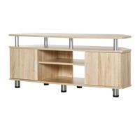 TEMU HOMCOM Mueble de TV para Televisores de 55 Pulgadas Mesa para TV de Salón con y 2 Estantes para Dormitorio 120x39, 5x52 cm