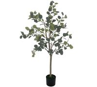 TEMU HOMCOM Planta Artificial Decorativa Grande 120 cm, Eucalipto Artificial Planta con y Hojas, para Interior, Hogar, Oficina, Casa, Dormitorio, Verde