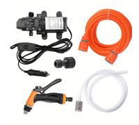 TEMU Hotu Bomba de Agua Eléctrica Portátil Inteligente de Presión - Kit de Limpieza Potente con Manguera PVC para Autos - Regalo Ideal para al Automóvil