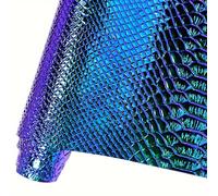 TEMU HYANG 1 Rollo de 12"X53" (30Cmx135Cm) Hojas de Cuero Sintético PU con Estampado Holográfico de Serpiente, Muy Adecuado para Hacer Manualidades, Bolsos, Aretes de Cuero Sintético, , Costura, Etc.