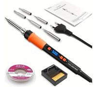 TEMU ILIBILIB Soldador 90W, Pantalla LCD Kit de Soldadura Control de 356-932°F con y Función de de Suspensión Automática