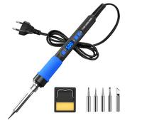 TEMU ILIBILIB Soldador de 90W con pantalla LCD digital, ajustable (C-500°C) y de automático; un kit de soldador para reparación y soldadura.