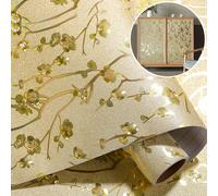 TEMU Impresión 2D, papel tapiz autoadhesivo de estilo pastoral vintage en internet, estilo 2025, para uso doméstico, dormitorio, pegatina de pared para de TV, 2D