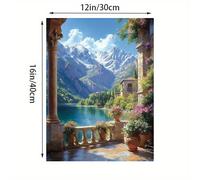 TEMU Impresión en Sin de 1 Pieza - Paisaje Montañoso con Puente de de Piedra y Vegetación , Decoración Vertical para , Dormitorio, Oficina o Comedor, Regalo Ideal, 12"x16", Decoración para Casa junto
