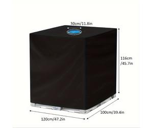 TEMU Individual para Contenedor IBC, Toldo Protector de 275 Galones con Abertura para de Jardín de 1000L, Parasol de Poliéster Resistente para Aplicaciones al , Negro