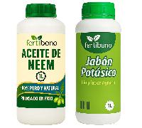 TEMU Jabón Potásico y Aceite de Neem - 1L + 1L - Limpieza y Cuidado Natural para Plantas y Jardín - y