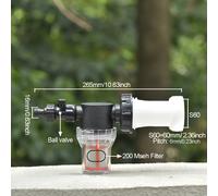 TEMU Juego de 1 adaptador de grifo con filtro para IBC, tubo de extensión S60X6 con gruesa, boquilla de conexión rápida para jardín, accesorio de válvula para IBC de 1000 litros