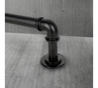 TEMU Juego de 1 barra de cortina de resistencia de estilo industrial en color , ajustable para un oscurecimiento completo, para uso interior y exterior en dormitorios, oficinas, salas de estar y baños