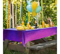 TEMU Juego de 1 pieza/3 piezas de mantel , mantel de plástico láser , mantel desechable para decoraciones de , de niñas, boda 137*220cm