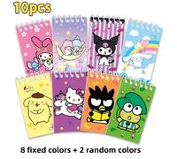 TEMU Juego de 10 cuadernos Sanrio, Coolomie, diario de Hello Kitty, mini tamaño de bolsillo con páginas , perfectos para , , viajes, notas , ideas de regalo y regalos de perfectos