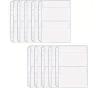 TEMU Juego de 10 fundas A5 para archivador con 6 agujeros, hechas de PVC translúcido, perfectas para organizar joyas, efectivo, fotos y tarjetas