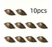 TEMU Juego de 10 tiradores vintage para gabinete de conchas - Pomos metálicos para cajones