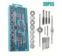 TEMU Juego de 12/20 piezas de y Terrajas Multifunción, Juego de Taladros y , Herramientas de Regalo, Métrica M3-M12, Tapón de , Escariador de , Herramientas de y Fileteado