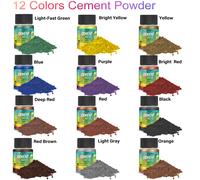 TEMU Juego de 12 colores de polvo de cemento y polvo de yeso - 20 ml/0.7 oz por botella, total de 12 botellas, para dar color a , tejas, arcilla, piedra , , mezclas de cemento, emparejamiento de yeso