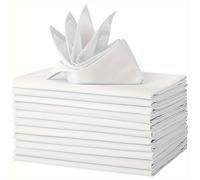 TEMU Juego de 12 servilletas de tela de 18 por 18 pulgadas, hechas de 100% algodón - Suaves, cómodas y reutilizables, perfectas para cenas, , de cócteles y uso diario en el hogar