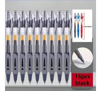 TEMU Juego de 15 Bolígrafos Retráctiles de 0.5 mm - //Azul, Instrumentos de Escritura, Suministros de Oficina, Regalo, 15 Bolígrafos