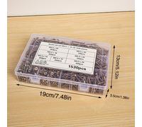 TEMU Juego de 1530 Piezas de Tornillos Autorroscantes con Cabeza Avellanada M3.5/12/14/16/20/25/30/, Coloridos, Ideales para Uso Industrial, Hogar y Muebles