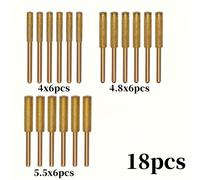 TEMU Juego de 18/36 cabezales de lijado dorados, para esmerilar cadenas de motosierra, compatible con accesorios eléctricos y neumáticos de 4/4.8/5.5 mm