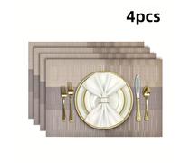 TEMU Juego de 2/4/6 manteles individuales resistentes al , manteles de PVC lavables, manteles de plástico de vinilo para mesas de comedor, manteles antideslizantes y de cocina fáciles de limpiar