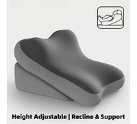 TEMU Juego de 2 almohadas cuneiformes para cama, respaldo de espuma viscoelástica para leer en la cama, almohada ergonómica ajustable para espalda y cuello, cojín multifuncional para y ver la TV, base