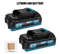 TEMU Juego de 2 baterías de litio portátiles, 21V 2.0AH, diseñadas para herramientas eléctricas de Makita, ideales para una variedad de dispositivos, incluyendo llaves de vía, motosierras y taladros