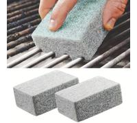 TEMU Juego de 2 Cepillos de Limpieza para Barbecue y Exterior para Bandeja de Horneado - Cepillo de Limpieza de para Parrilla de Barbecue, Piedra Pómez, Cepillo de Limpieza para BBQ