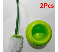 TEMU Juego de 2 Cepillos para Inodoro con Soporte; Disponible en ; Ideal para ; Limpieza de Esquinas 360° para Higiene Completa; Gancho para Fácil Almacenamiento