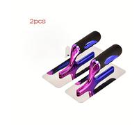 TEMU Juego de 2 espátulas de acero inoxidable con coloridos en diferentes tamaños, ideales para aplicar masilla y revestimientos de pared, así como para usar con de