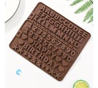 TEMU Juego de 2 moldes de silicona para decoración de fondant y chocolate, moldes de para galletas