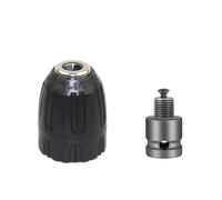 TEMU Juego de 2 para Taladro, Juego de Hexagonal 3/8-24UNF, Autoblocante sin Llave, Convertidor de para Metal, para Destornilladores Eléctricos, desde 0.8mm/0.03in 10mm/0.39in