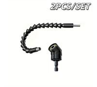 TEMU Juego de 2 piezas: accesorio de taladro de de 105 grados y kit de broca de extensión de flexible para adaptador de vaso de destornillador de taladro. Adaptador de soporte de vaso hexagonal de